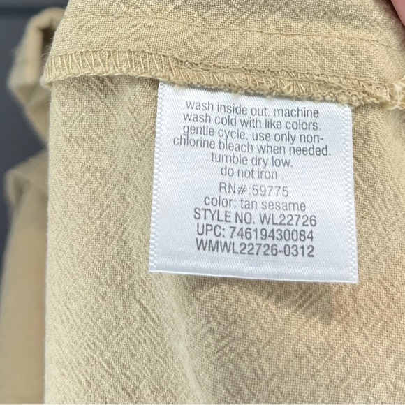 100% Cotton Tan Short Sleeve Button Up Shirt - Picture 4 of 4